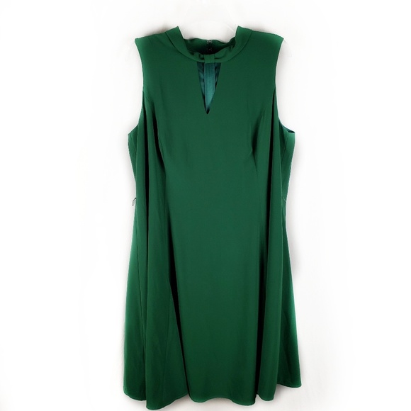 Modcloth Dresses & Skirts - Modcloth green sleeveless keyhole full skirt dress